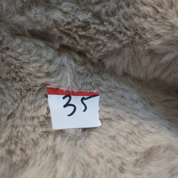 Womens Storets Beige Faux Leather Faux Fur Shearling Style Jacket Coat S/M - Picture 10 of 13